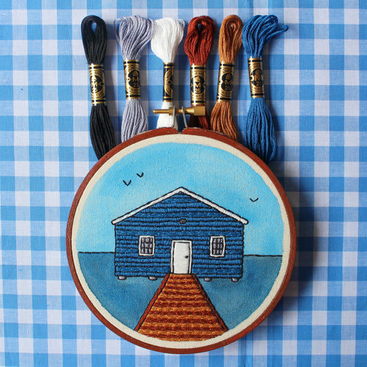 Perth Blue Boat House Hand Embroidery Kit